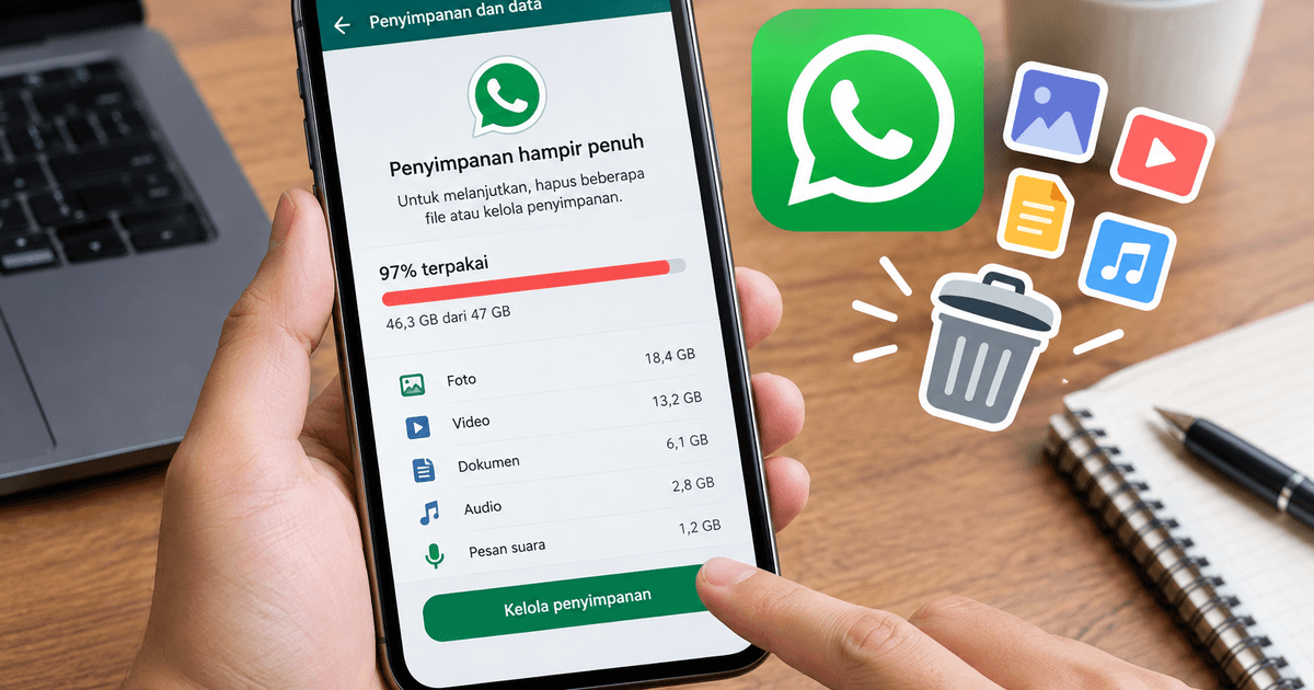Cara Mengatasi HP Penuh Gara-gara WhatsApp, Ikuti Langkah Mudah Ini Tanpa Menghapus Chat!