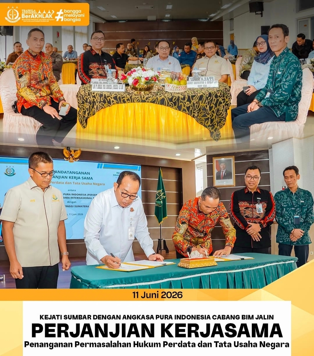 Kejati Sumbar Jadi Mitra Strategis Angkasa Pura dalam Perkuat Good Corporate Governance