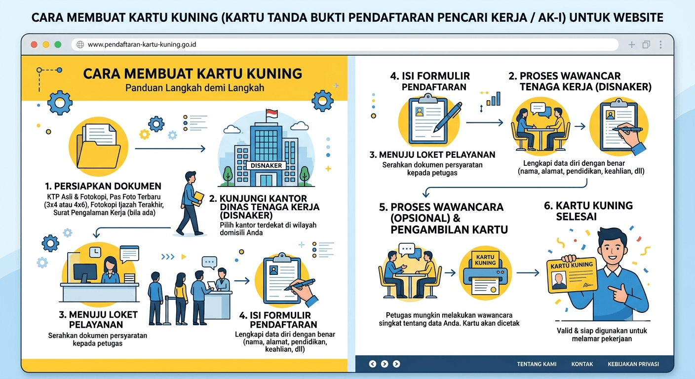 Cara Membuat Kartu Kuning AK1 di Sumbar 2026, Syarat Lengkap, Dokumen, dan Tahapan Pengajuan