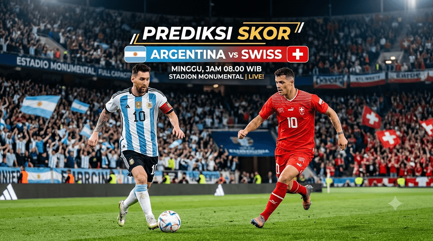 Prediksi Skor Argentina vs Swiss 12 Juli 2026: Albiceleste Diuji Tim Kuda Hitam, Mental Juara Jadi Senjata Utama